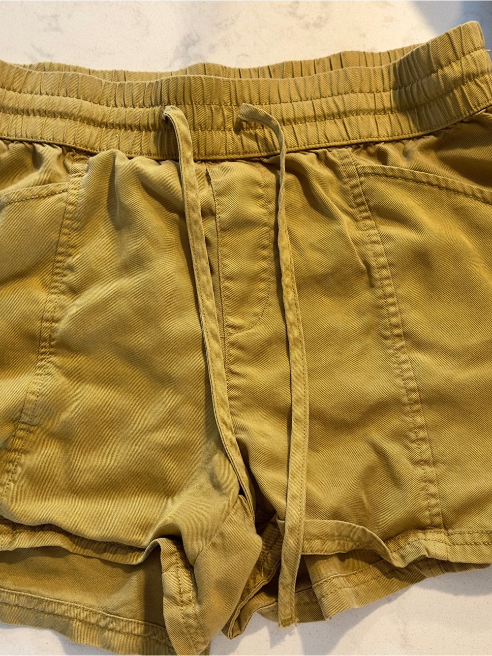 Women’s  Mustard Drawstring Casual Shorts